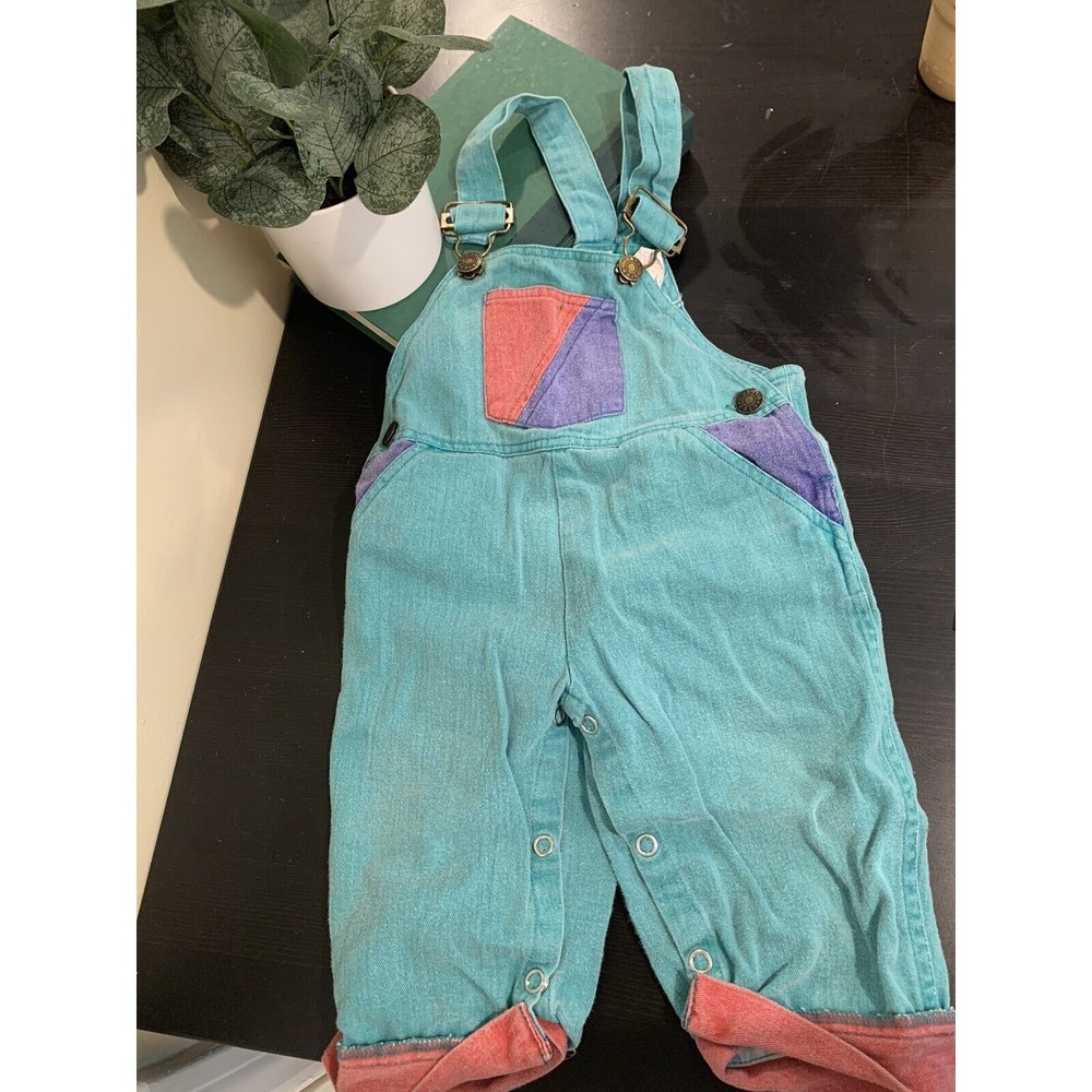 Multi-Color Vintage Kalula Kids overalls! Size 12m